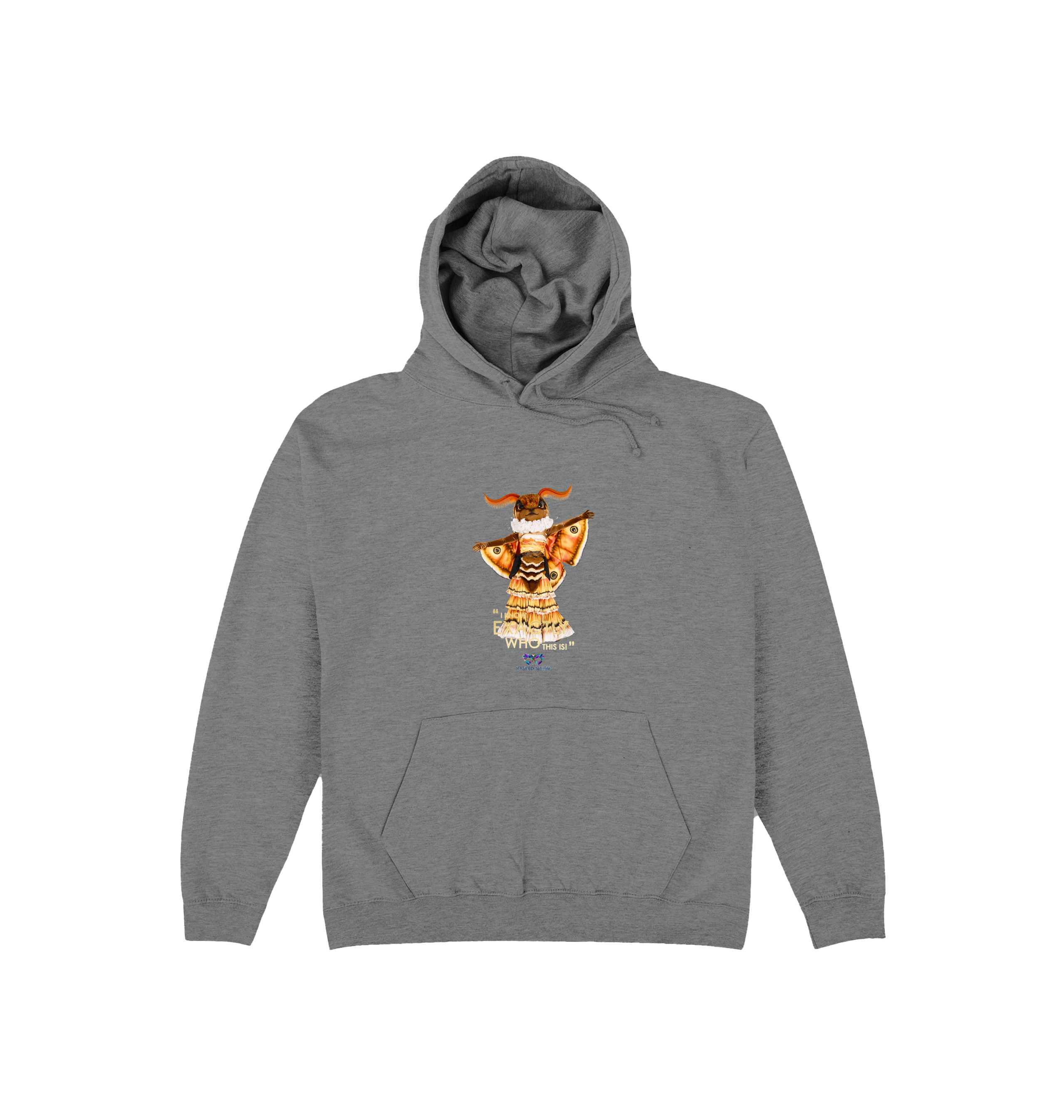 Graphite Heather Printed Hoody Front